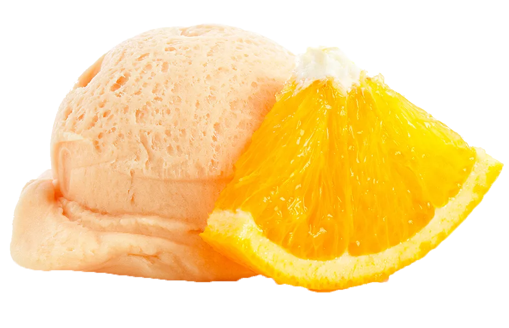 Eis- und Sorbetkugeln, isoliert auf weißem Hintergrund