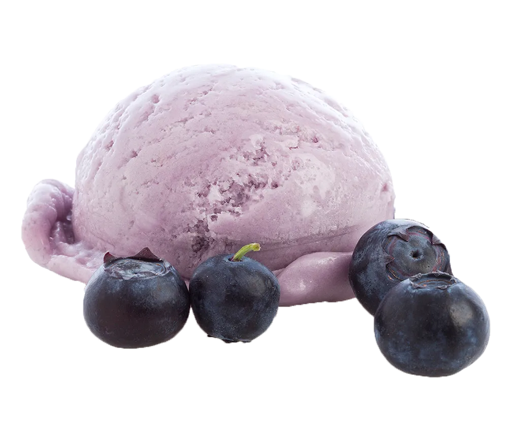 Eis- und Sorbetkugeln, isoliert auf weißem Hintergrund