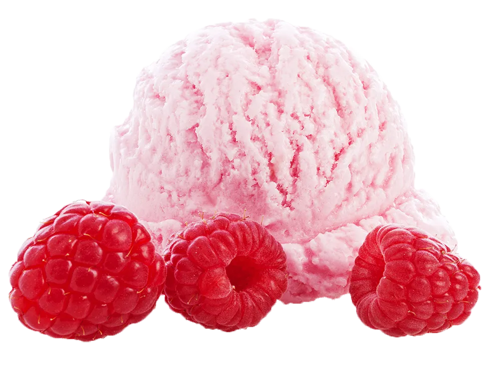 Eis- und Sorbetkugeln, isoliert auf weißem Hintergrund